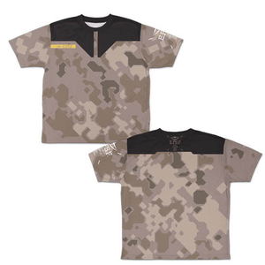 Mobile Suit Gundam - Earth Federation Space Forces Camouflage Double-sided Full Graphic T-shirt (L Size)_