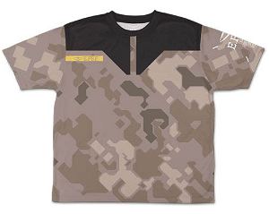 Mobile Suit Gundam - Earth Federation Space Forces Camouflage Double-sided Full Graphic T-shirt (L Size)