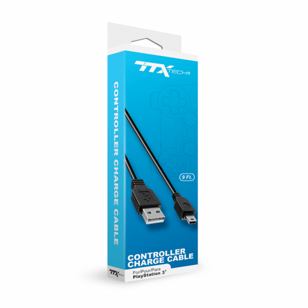 TTX Tech Controller Charge Cable for PlayStation 3 (9foot) for
