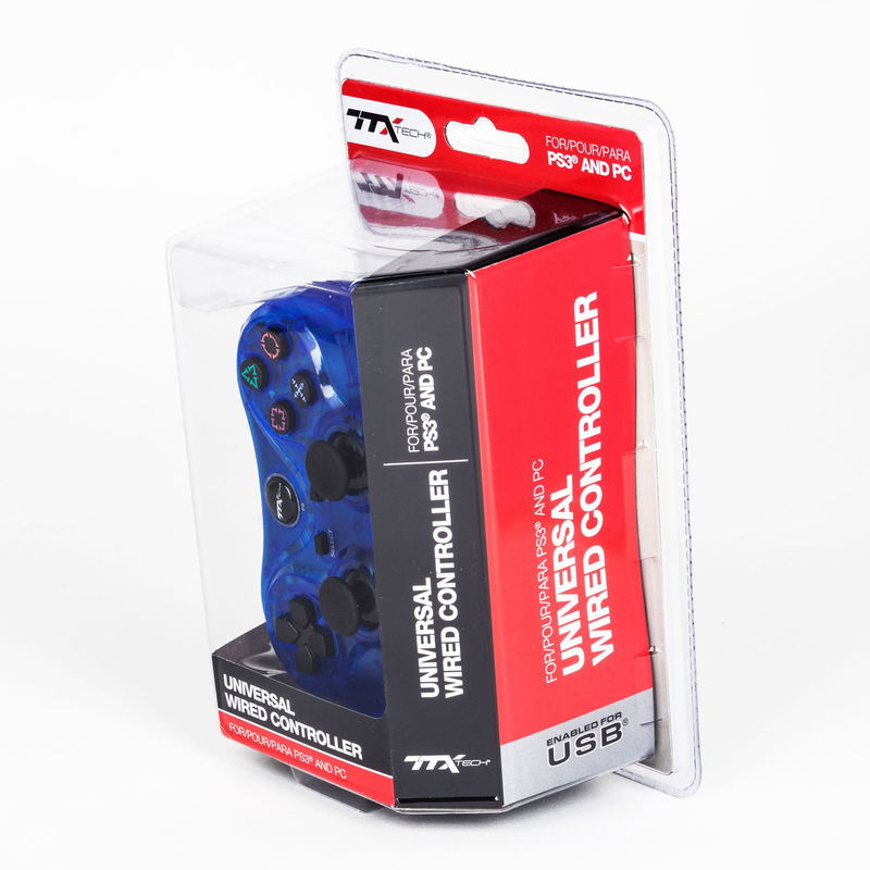 TTX Tech Universal Wired Controller for PlayStation 3 & PC (Blue) image 3