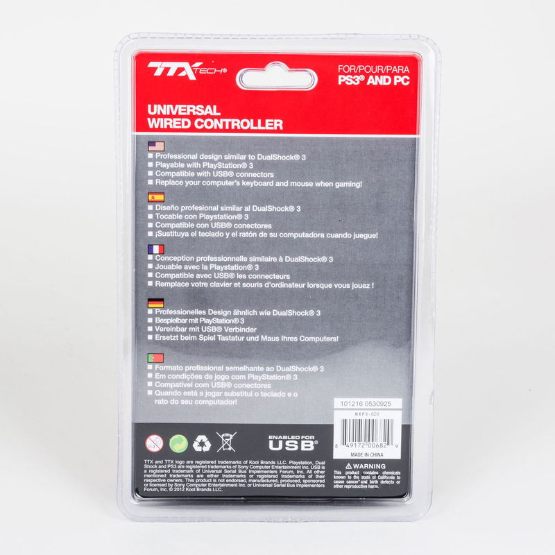 TTX Tech Universal Wired Controller for PlayStation 3 & PC (Blue) image 4