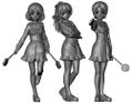 Girls und Panzer das Finale 1/35 Scale Unpainted Model Kit: Referee Figure Set thumbnail 1