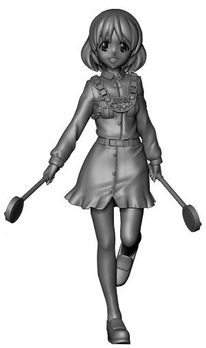 Girls und Panzer das Finale 1/35 Scale Unpainted Model Kit: Referee Figure Set