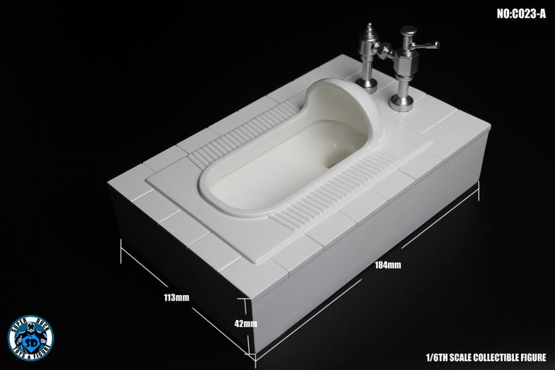 Super Duck 1/6 Scale Figure: Squat Toilet (Clean) image 5