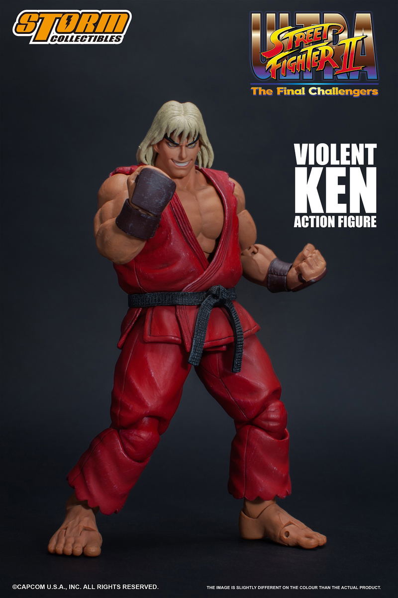 Ultra Street Fighter II The Final Challengers Pre-Painted Action Figure: Violent Ken image 1