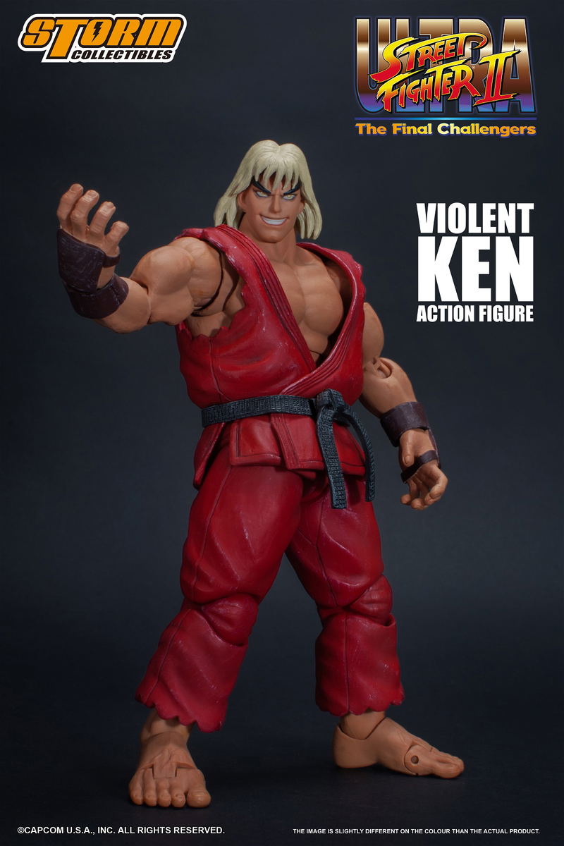 Ultra Street Fighter II The Final Challengers Pre-Painted Action Figure: Violent Ken image 2