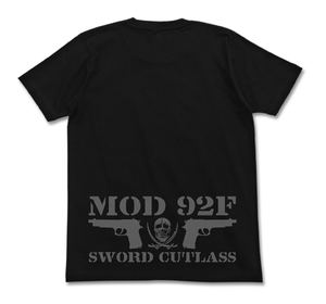 Black Lagoon - Sword Cutlass Skull T-shirt Black (S Size)_