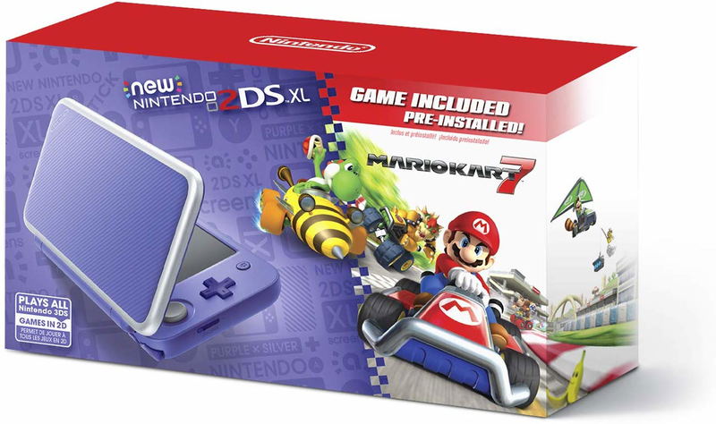 New Nintendo 2DS XL Mario Kart Bundle (Purple x Silver)