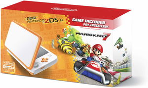 New Nintendo 2DS XL Mario Kart 7 Bundle (White x Orange)_