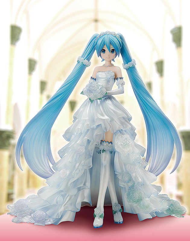 Character Vocal Series 01 Hatsune Miku 1/7 Scale Pre-Painted Figure: Hatsune Miku Wedding Dress Ver. image 11