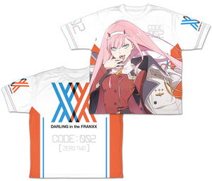 Darling In The Franxx - Zero Two Double-sided Full Graphic T-shirt (XL Size)_