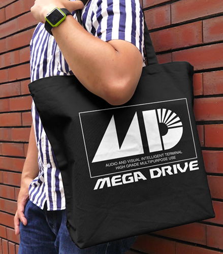 Mega Drive Large Tote Bag Black image 2