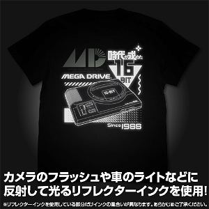 Mega Drive Reflector Print T-shirt Black (L Size)