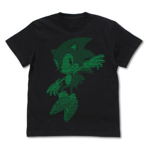 Sonic The Hedgehog - Sonic ASCII Art T-shirt Black (M Size)_