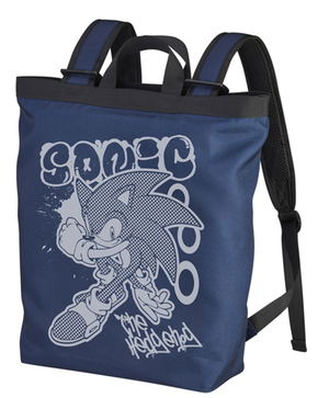 Sonic The Hedgehog - Sonic Graffiti Design 2way Backpack Navy_