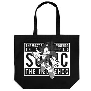 Sonic The Hedgehog - Sonic Street Design Large Tote Bag Black_