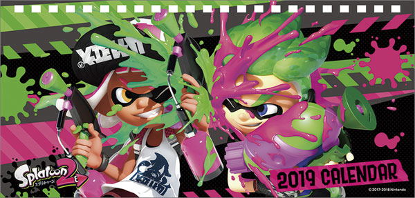 Ensky Splatoon 2 - 2019 Desktop Calendar image 1