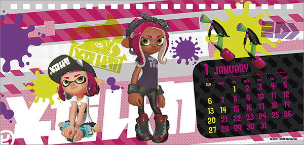 Ensky Splatoon 2 - 2019 Desktop Calendar image 2