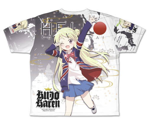 Kiniro Mosaic: Pretty Days - Kujo Karen Double-sided Full Graphic T-shirt (L Size) image 3