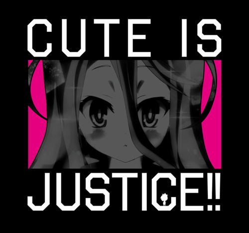 No Game No Life - Cute Is Justice! T-shirt Black (M Size) image 2