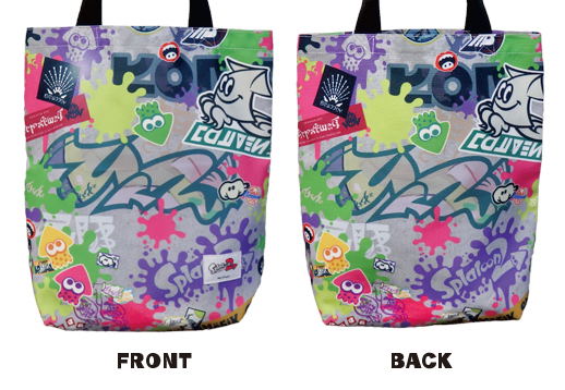 Splatoon 2 Tote Bag With Can Badge 02 - Graffiti image 2