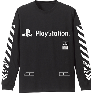 PlayStation - Sleeve Rib Long Sleeve T-shirt Black (M Size)_