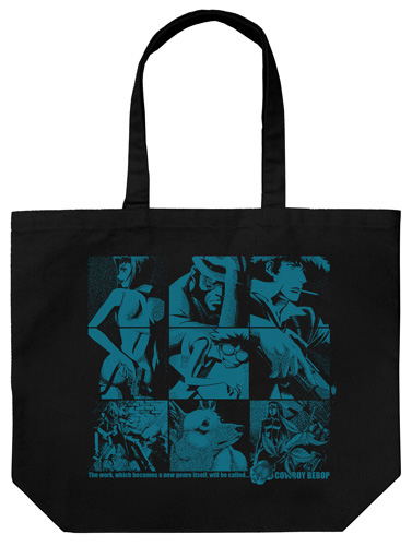 Cowboy Bebop Large Tote Bag Black image 1