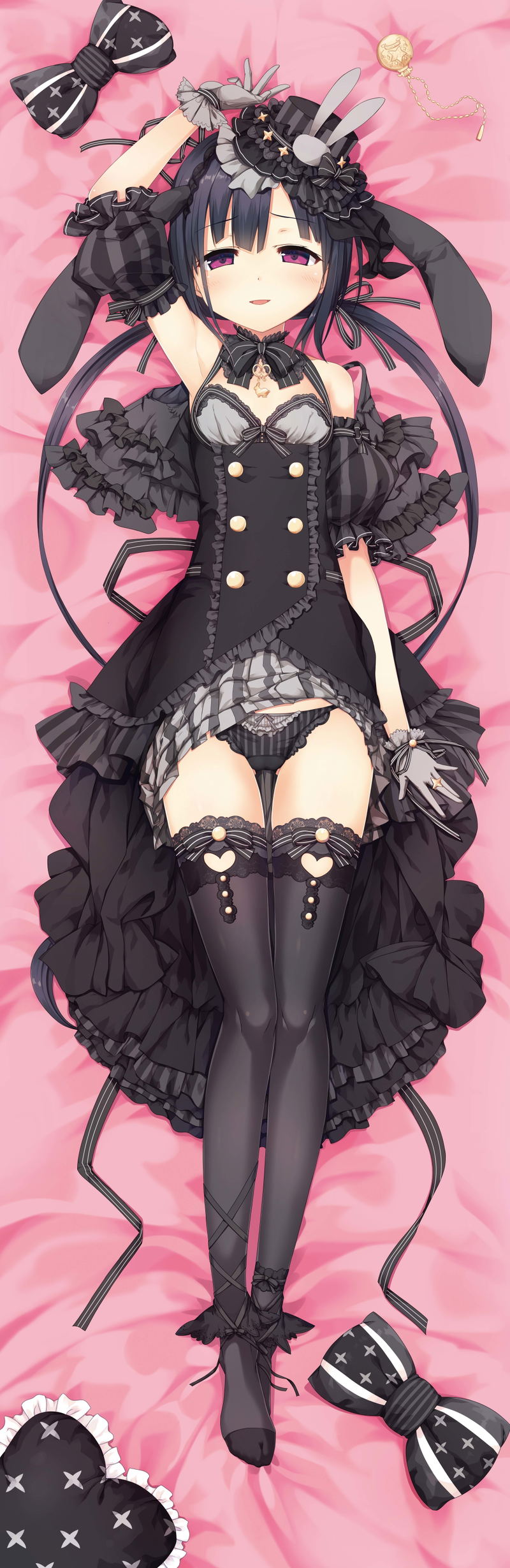 Maitetsu - Pure Station Dakimakura Cover: Fukami Black Rabbit Dress Ver. image 1