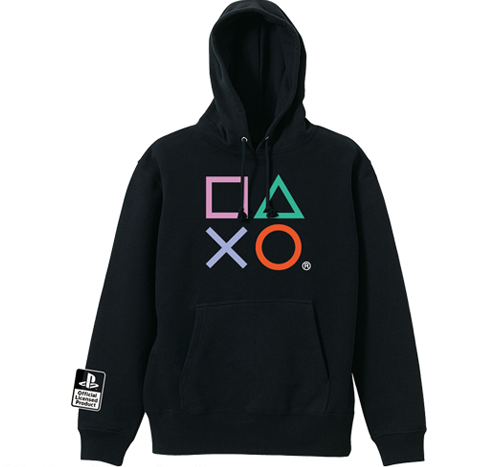 PlayStation Pullover Hoodie Shapes Black (L Size) image 1