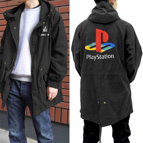 ジャケット・アウター ps PlayStation M-51 Jacket Embroidered PSX Logo Black (M Size)