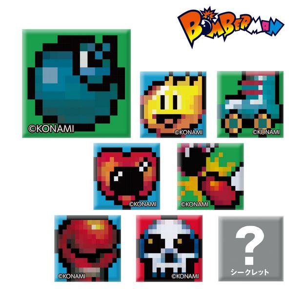 Super Bomberman Trading Square Can Badge (Set of 8 pieces) image 1
