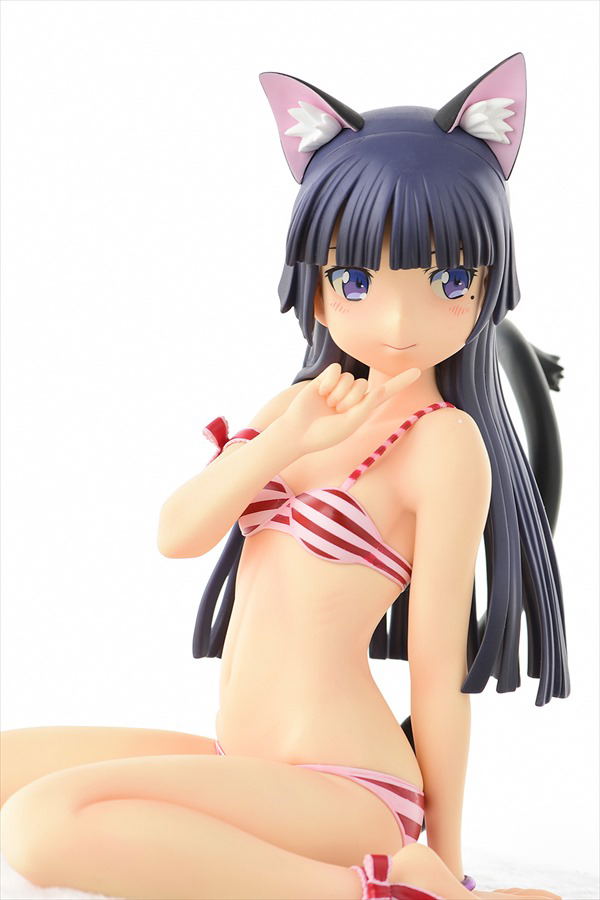 Ore no Imouto ga Konna ni Kawaii Wake ga Nai 1/4 Scale Pre-Painted Figure: Kuroneko Stripe Mizugi Nekomimi Ver. Second Cute [Limited Edition] image 5