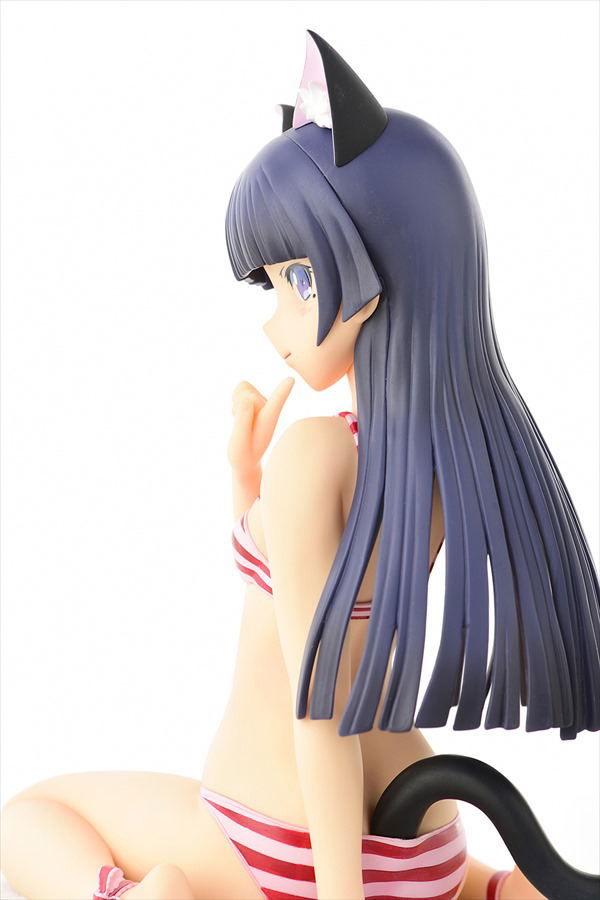 Ore no Imouto ga Konna ni Kawaii Wake ga Nai 1/4 Scale Pre-Painted Figure: Kuroneko Stripe Mizugi Nekomimi Ver. Second Cute [Limited Edition] image 8