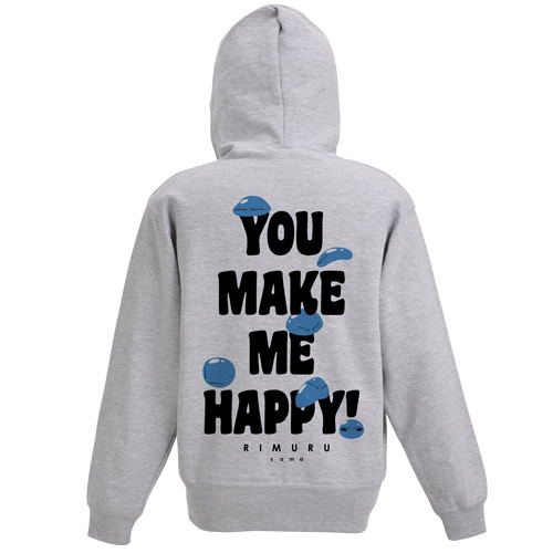 That Time I Got Reincarnated As A Slime - Minna No Rimuru-sama Zippered Hoodie Mix Gray x Black (S Size) image 1