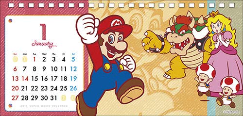 Ensky Super Mario - 2019 Desktop Calendar image 2