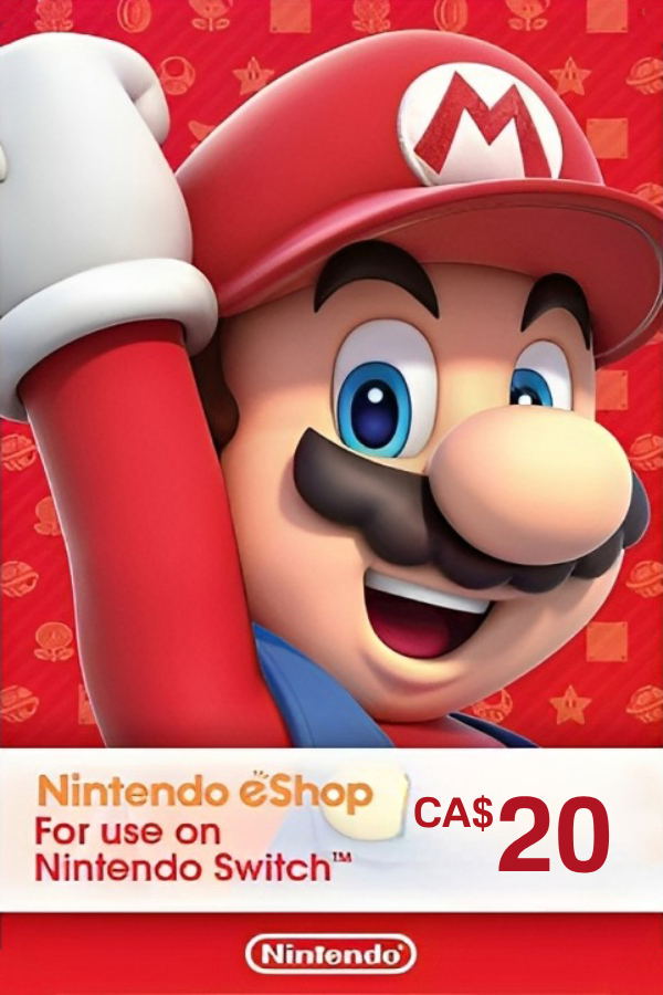 Nintendo eShop Card 20 CAD Canada Account digital for Nintendo
