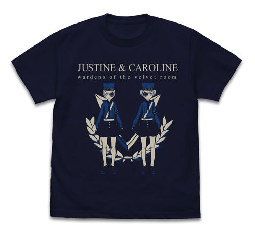 Persona 5 - Justine & Caroline T-shirt Navy (L Size) image 1