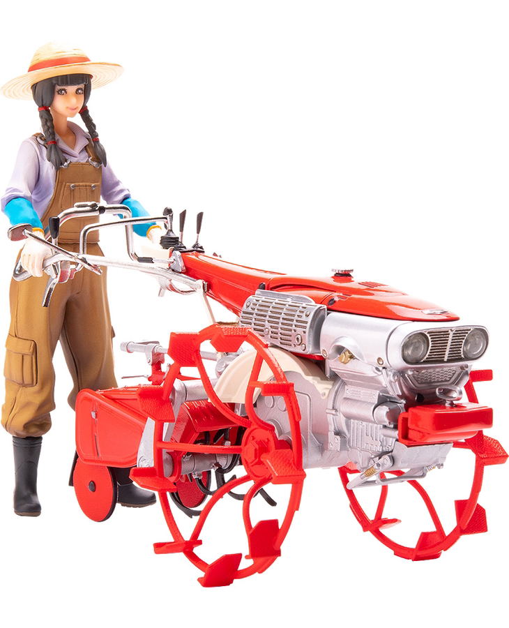 PLAMAX MF-28 1/20 Scale Model Kit: Minimum Factory Inaho with Honda F90 Tiller Cage Wheel Type image 1