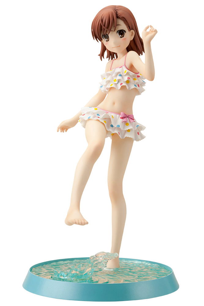 4-Leaves Toaru Kagaku no Railgun 1/7 Scale Pre-Painted Figure: Mikoto Misaka -Beach Side- Renewal Package image 1