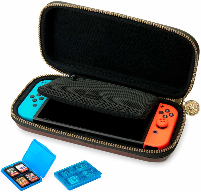 RDS Industries Game Traveler Deluxe Travel Case Zelda Link for Nintendo Switch (Brown) image 2