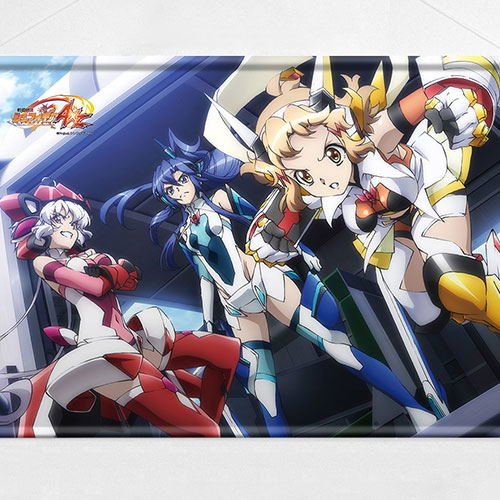 Senki Zessho Symphogear AXZ Original Illustration B2 Wall Scroll: Hibiki & Tsubasa & Chris / Syutsugeki image 1