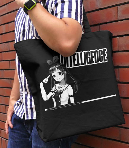 Kizuna AI - Intelligence Large Tote Bag Black image 2