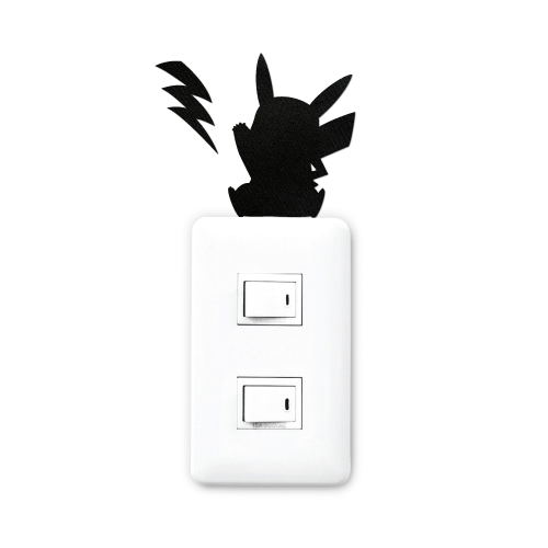 Pokemon Wall Sticker Wall Story Pikachu Electrical Discharging Chu... image 1