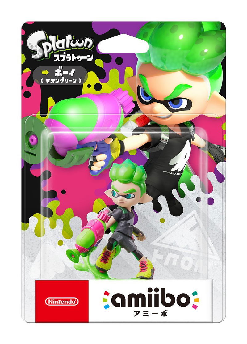 amiibo Splatoon Series Figure (Boy Neon Green) (Re-run) for Wii U