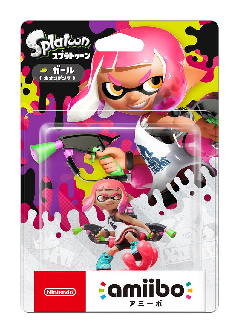 amiibo Splatoon Series Figure (Girl Neon Pink) Re-run) image 1