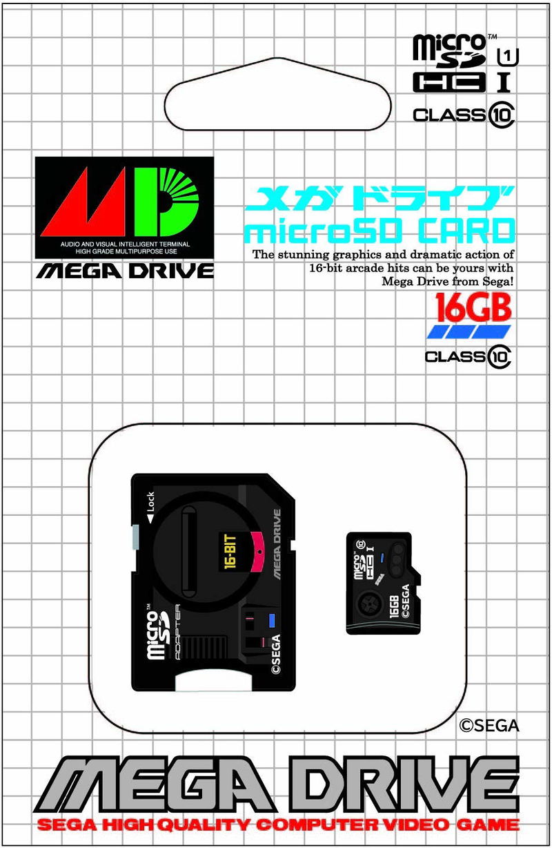 Mega Drive microSDHC card + SD Adapter Set (16 GB) image 1