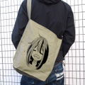 Yurucamp - Nadeshiko And Beard Shoulder Tote Bag Sand Khaki thumbnail 2