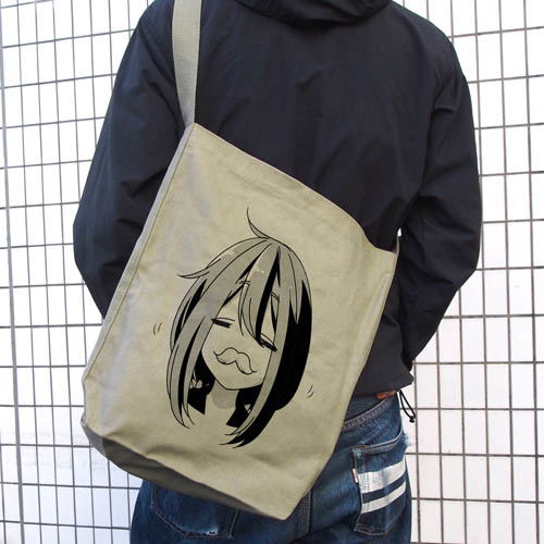 Yurucamp - Nadeshiko And Beard Shoulder Tote Bag Sand Khaki image 2