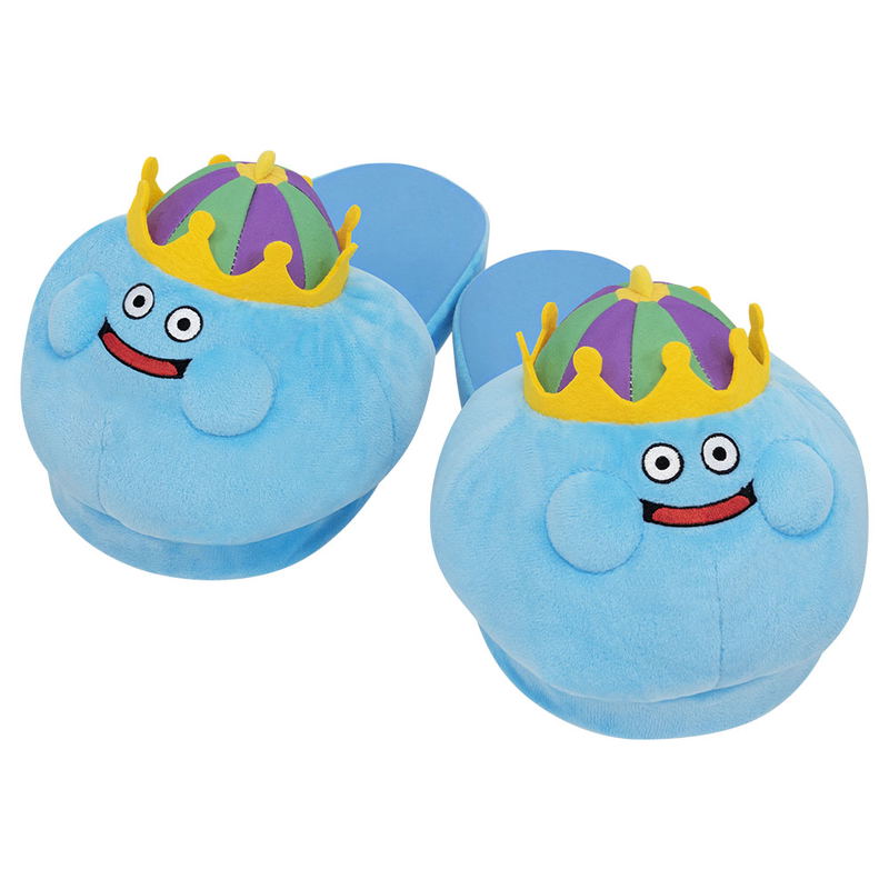 Dragon Quest Smile Slime Plush Slippers - King Slime image 1