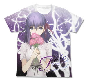 Fate/Stay Night [Heaven's Feel] - Sakura Matou Full Graphic T-shirt White (XL Size)_